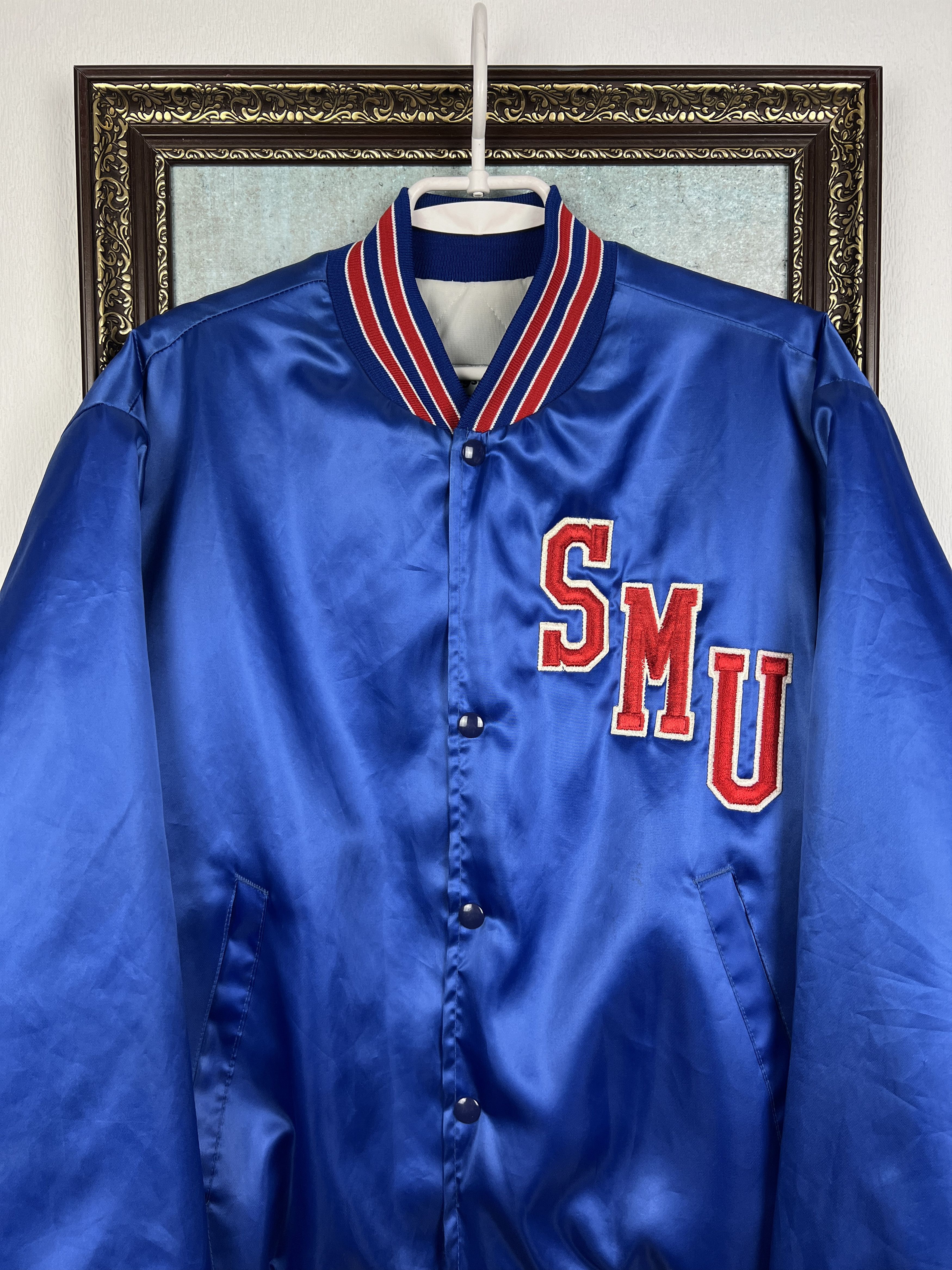 Swingster \Southern Methodist SMU Mustangs Satin Bomber Jacket Size US L / EU 52-54 / 3 - 3 Thumbnail