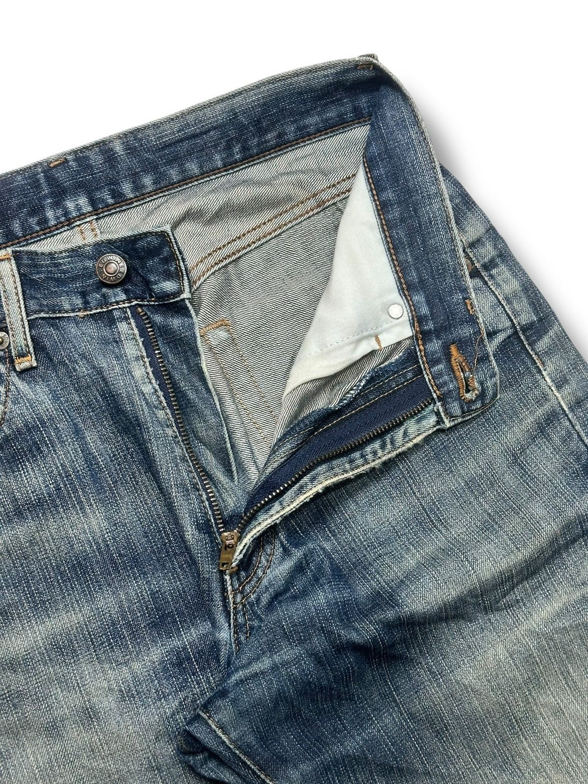 Edwin EDWIN 503 ZZ Vintage Distressed Japan Straight Jeans & Faded Size US 30 / EU 46 - 10 Thumbnail
