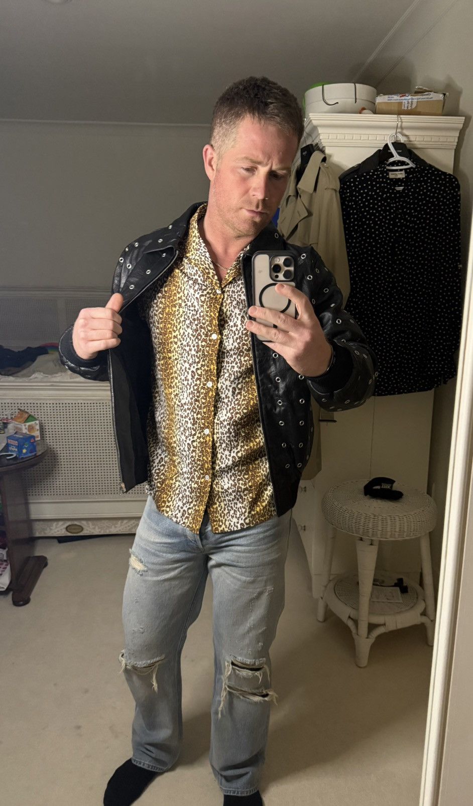 Celine $1.2k 🤑 SS23 Celine leopard Hawaiian shirt Hedi 40 38 ss Size US L / EU 52-54 / 3 - 5 Thumbnail