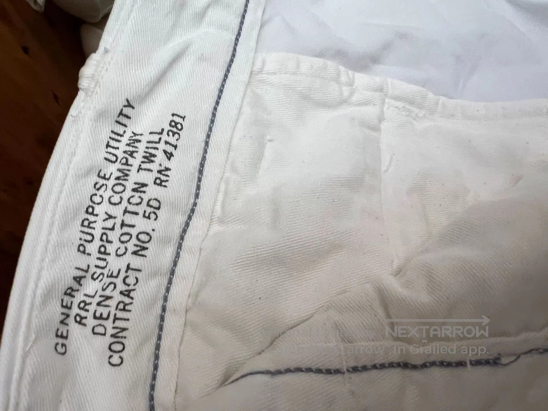 RRL Ralph Lauren RRL Double RL White Officer Pants. Size US 32 / EU 48 - 9 Thumbnail