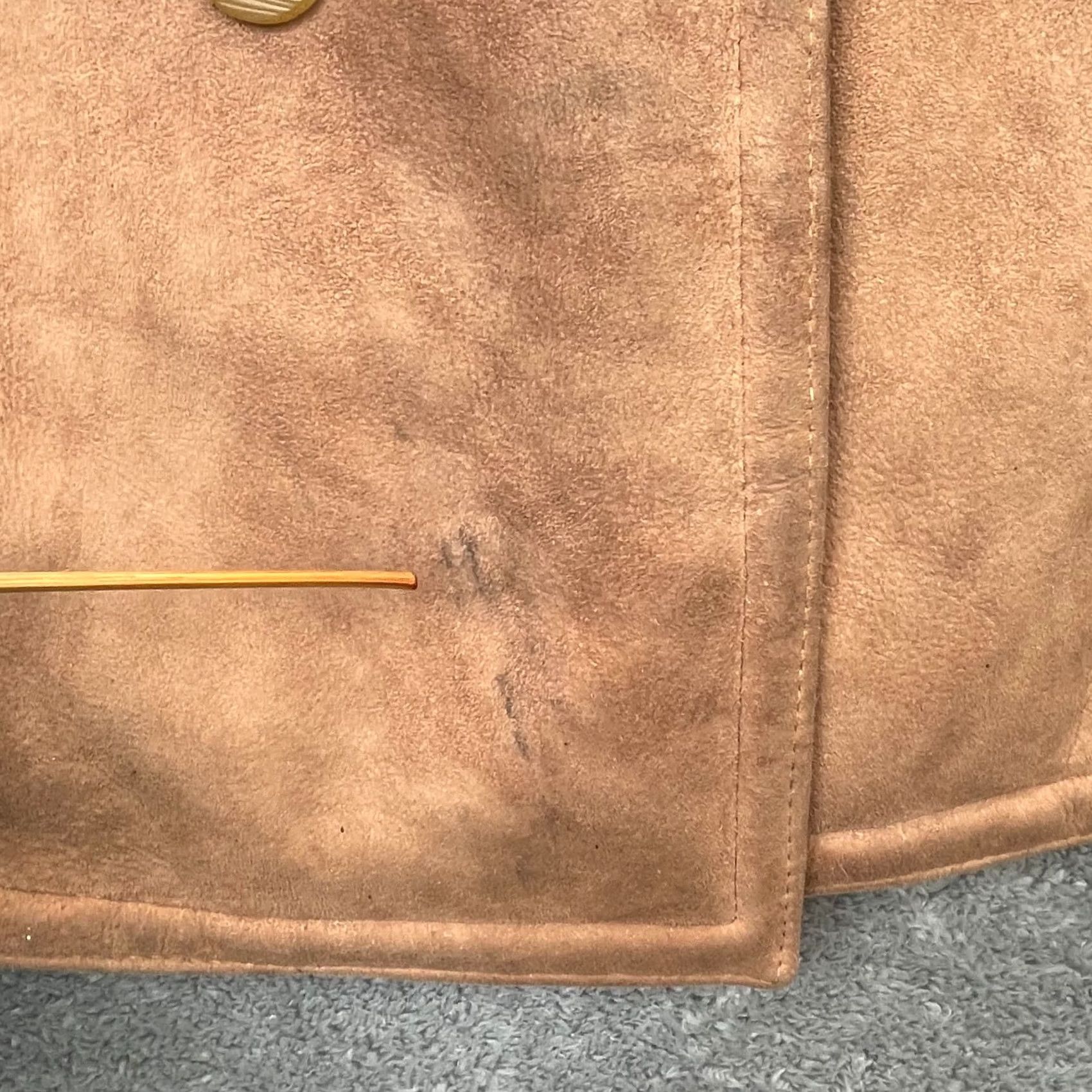 Vintage VINTAGE Sawyer of Napa Mens Coat Short Leather Suede Jacket Sherpa Wool Lined 40 Brown Size US XXS / EU 40 - 2 Thumbnail