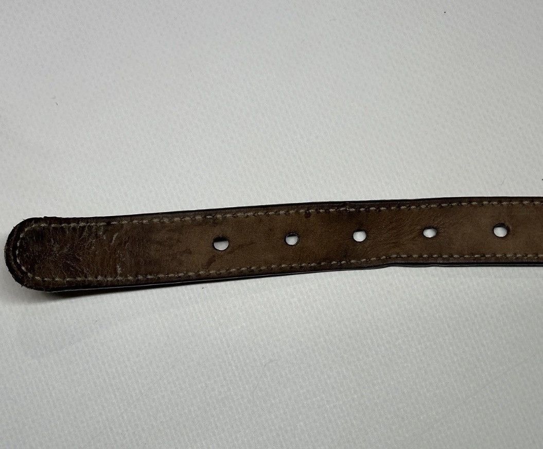 Gucci Gucci Beige/Brown GG Thin Belt 70cm Silver Buckle Size ONE SIZE - 8 Thumbnail