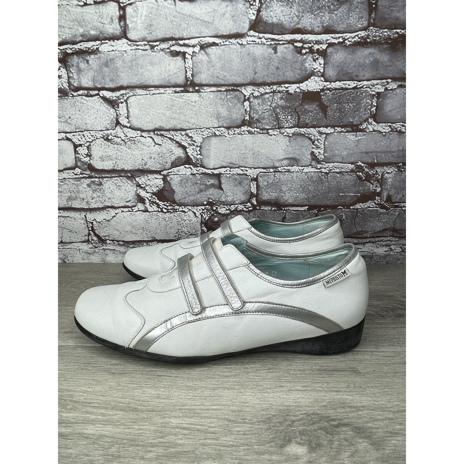 Mephisto Mephisto Cool Air White Leather Strap Driving Loafers Shoes Size US 10 / IT 40 - 23 Thumbnail