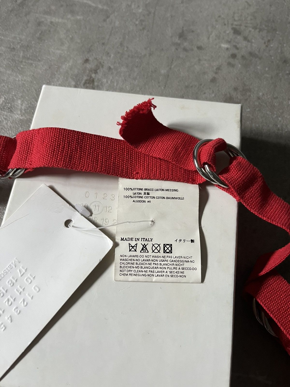 Maison Margiela Maison Margiela F/W 2006 Artisanal buckles red belt Size ONE SIZE - 4 Thumbnail