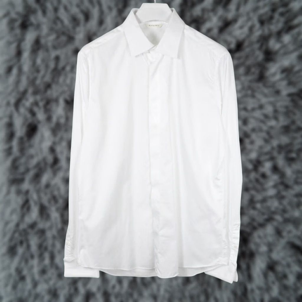 Suitsupply Suitsupply Slim Fit Formal Shirt Men's XL Spread Collar Hidden Buttons White Dress Shirt Size 46R - 1 Thumbnail