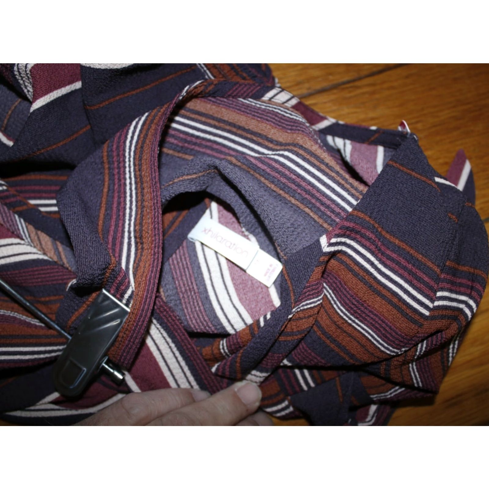 Vintage Xhilaration Womens Sleeveless Striped Brown Cropped Jumpsuit Medium NWT Size 32" / US 10 / IT 46 - 7 Thumbnail