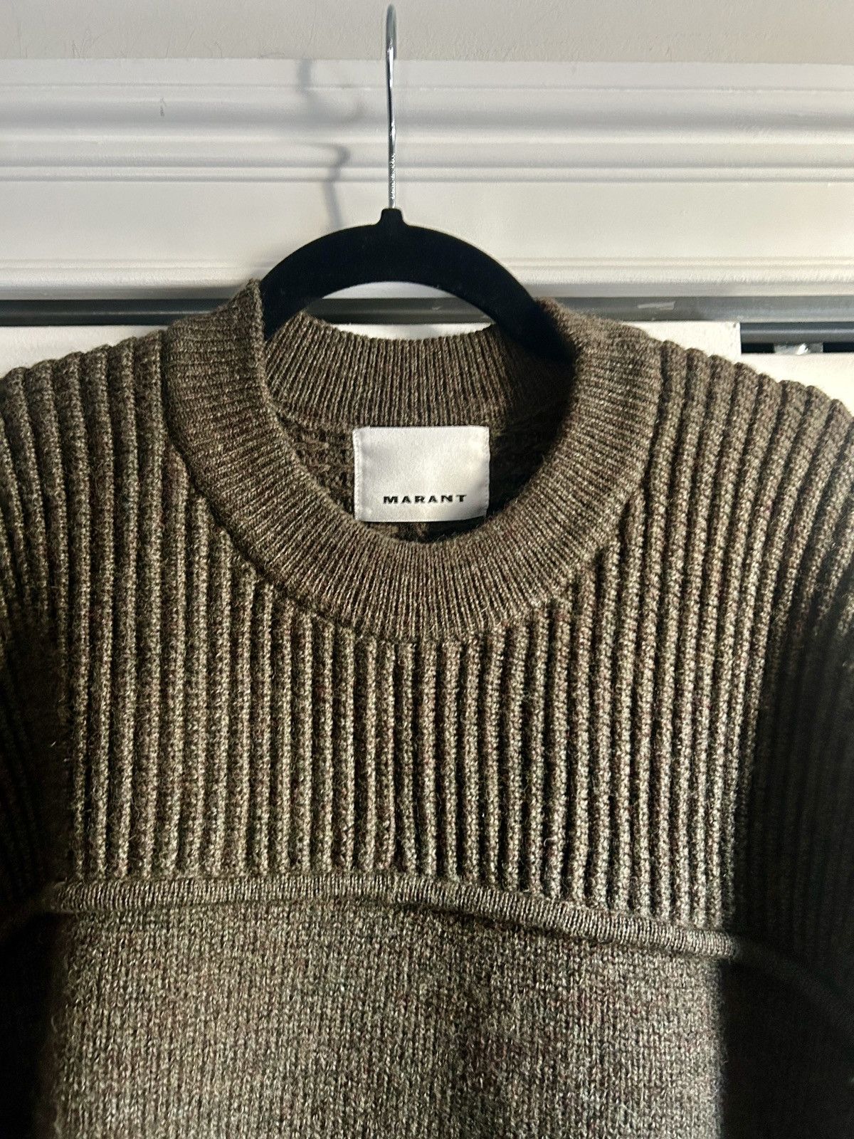 Isabel Marant Alcolin ribbed wool sweater green/khaki Size US M / EU 48-50 / 2 - 3 Thumbnail