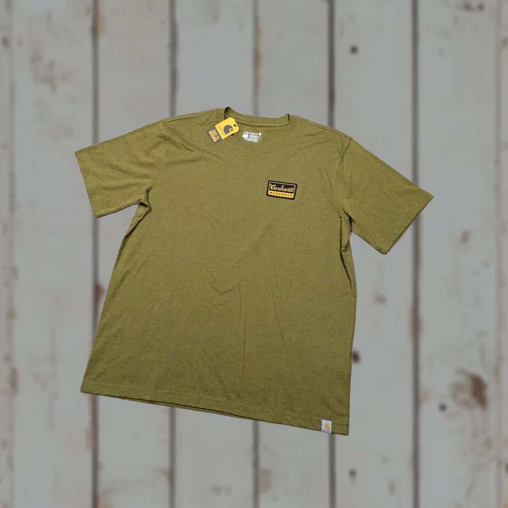 Carhartt Carhartt Shirt Mens Large Green Relaxed Fit Script Patch Workwear Tee Size US L / EU 52-54 / 3 - 1 Thumbnail