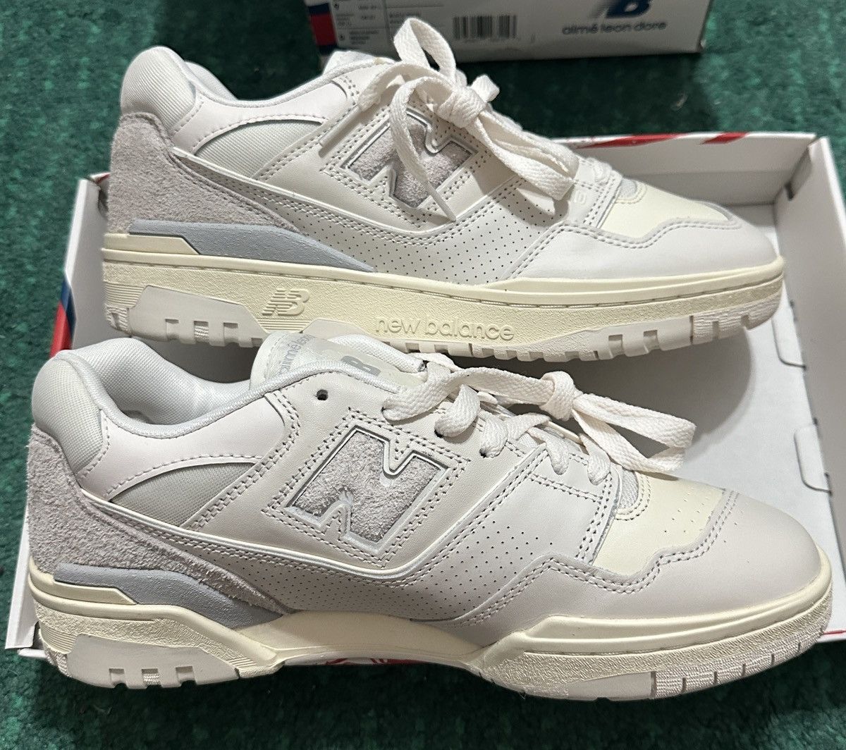 Aime Leon Dore × New Balance ALD NB P550 in White/Taupe Size US 9 / EU 42 - 3 Thumbnail
