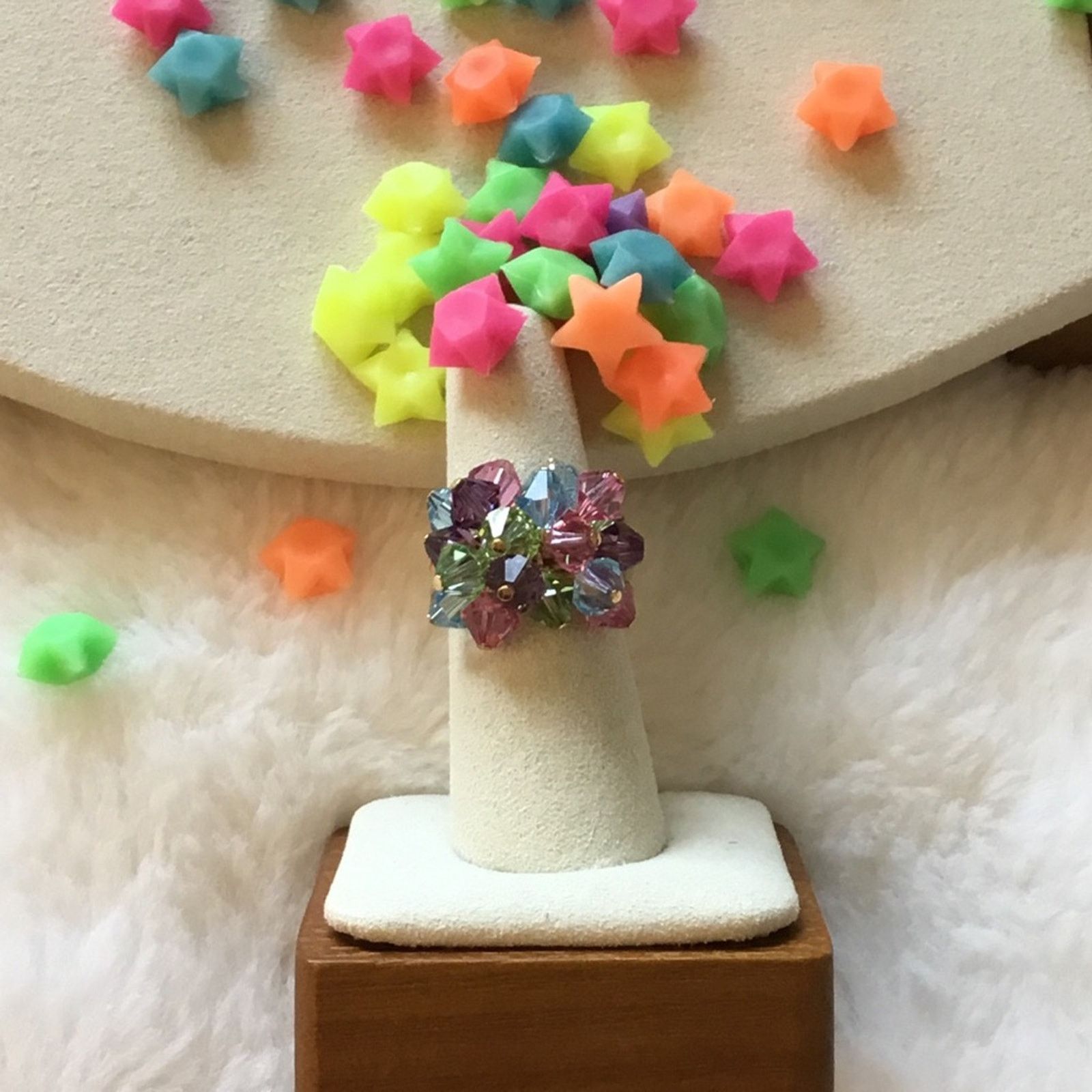 Other Cluster Multi Vivid Crystals Ring Size ONE SIZE - 2 Thumbnail