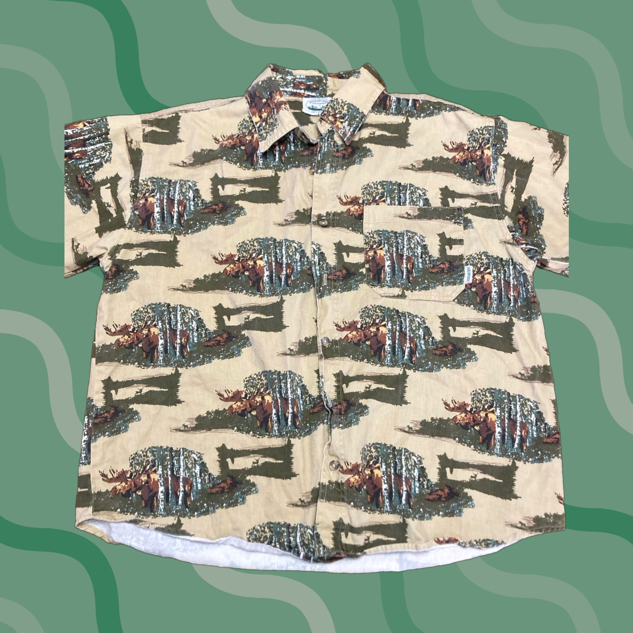 Vintage VINTAGE Moose Button-Up Shirt Mens Large Long Sleeve USA C1 Size US L / EU 52-54 / 3 - 1 Thumbnail