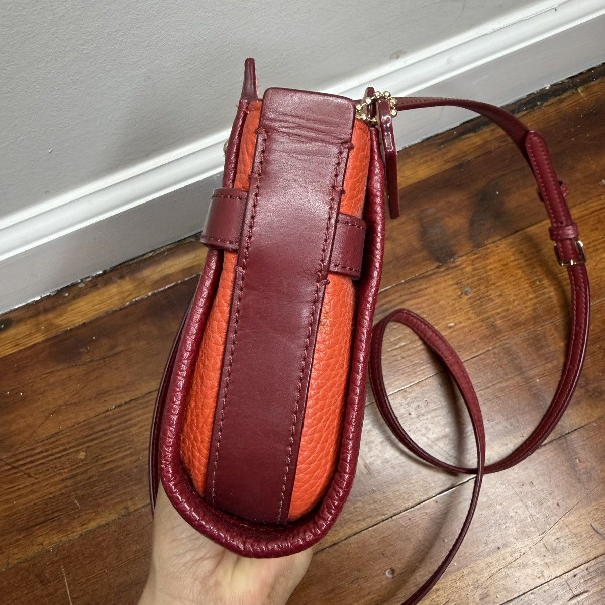 Coach Coach Pebbled Leather Convertible Crossbody - Burgundy Size ONE SIZE - 4 Thumbnail