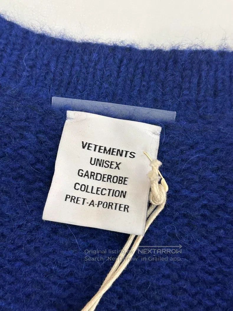 Vetements Vetements Blue Cardigan with Jewel Embellishments Size US M / EU 48-50 / 2 - 4 Thumbnail