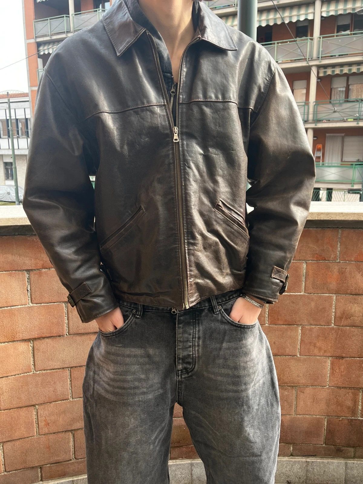 Other Super Rare Real leather double Buckle Jacket Size US L / EU 52-54 / 3 - 2 Thumbnail