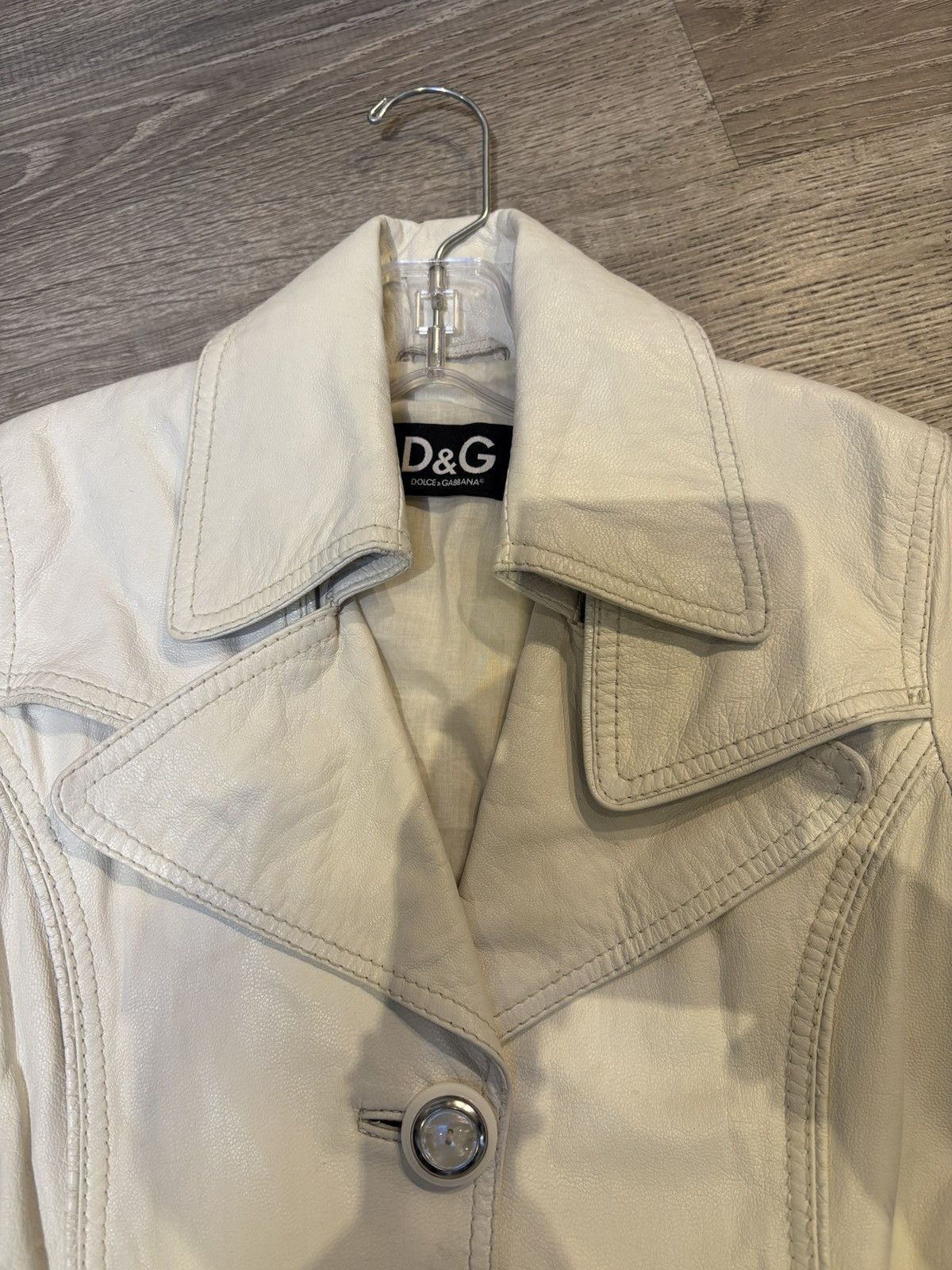 Dolce & Gabbana Dolce & Gabbana White Leather Coat SC0002/TELBO SZ 38 Size XS / US 0-2 / IT 36-38 - 6 Thumbnail