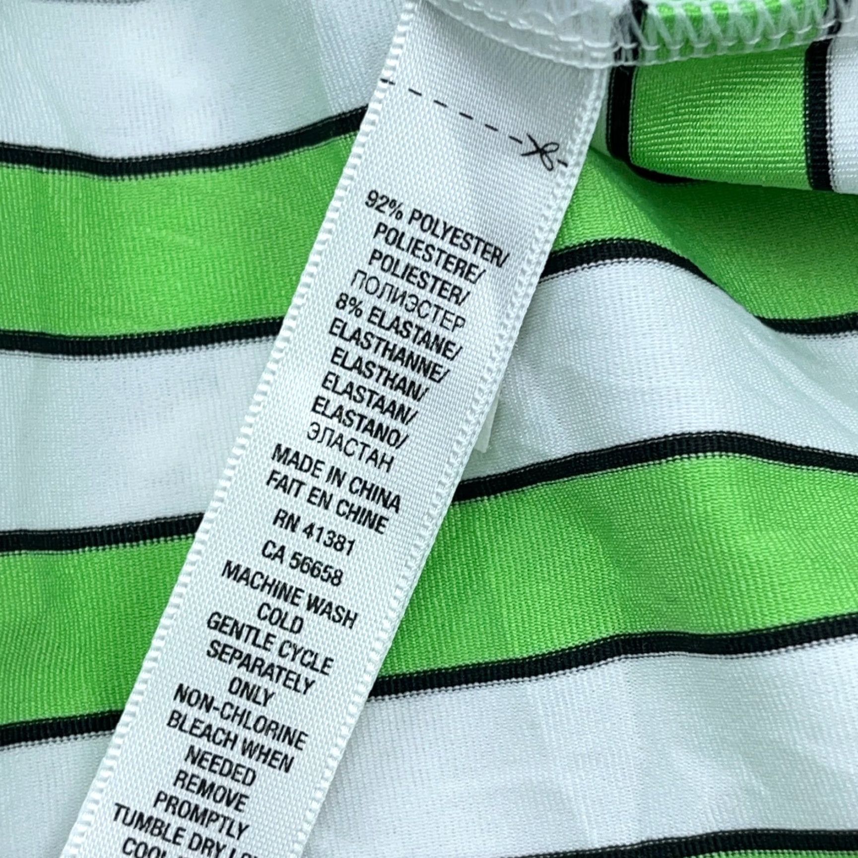 RLX Ralph Lauren RLX Ralph Lauren Polo Shirt Men Large Green White Striped Performance Golf Adult Size US L / EU 52-54 / 3 - 6 Thumbnail