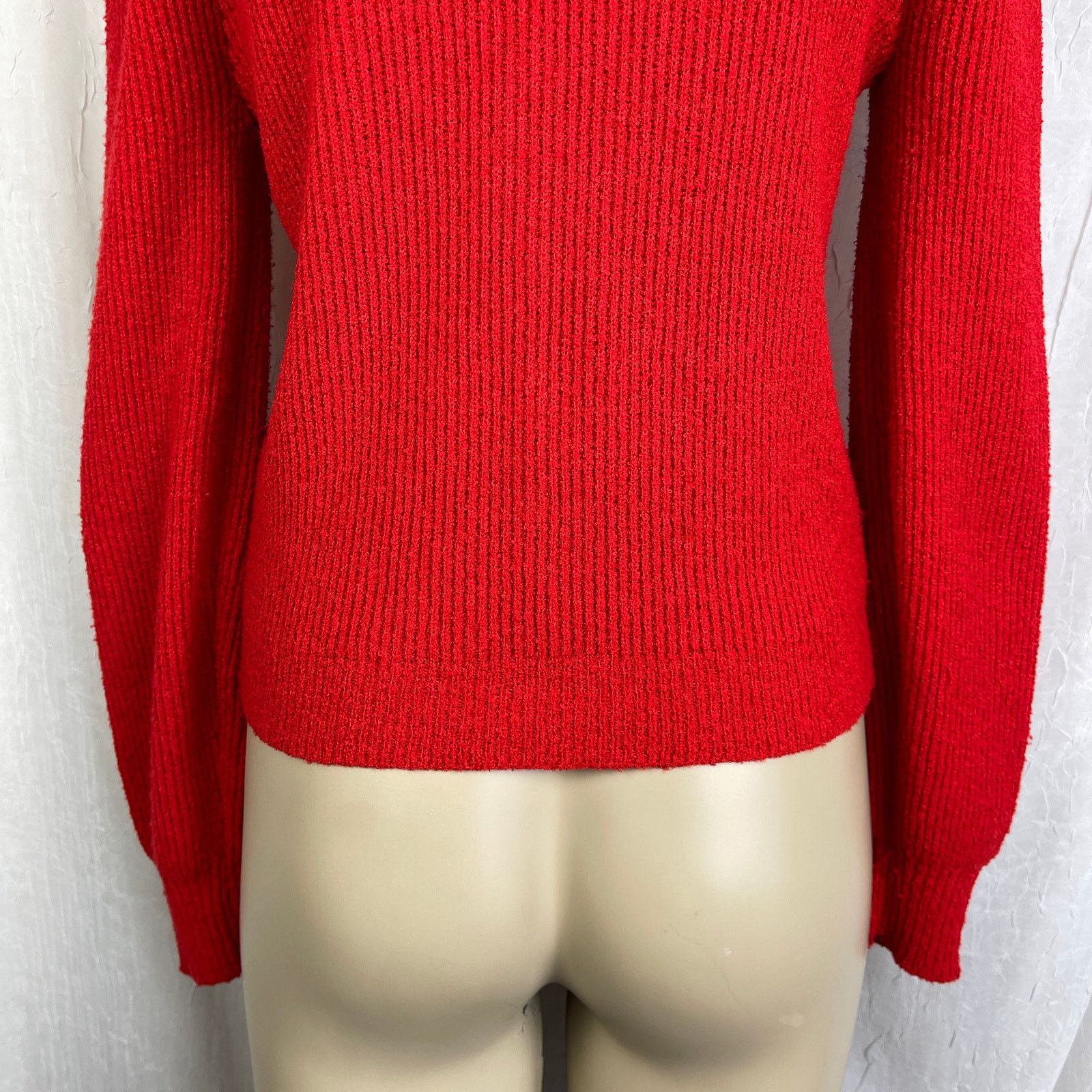 Vintage VTG 90’s Petites Just For You Red Cardigan Cozy Knit Sweater Size S / US 4 / IT 40 - 14 Thumbnail