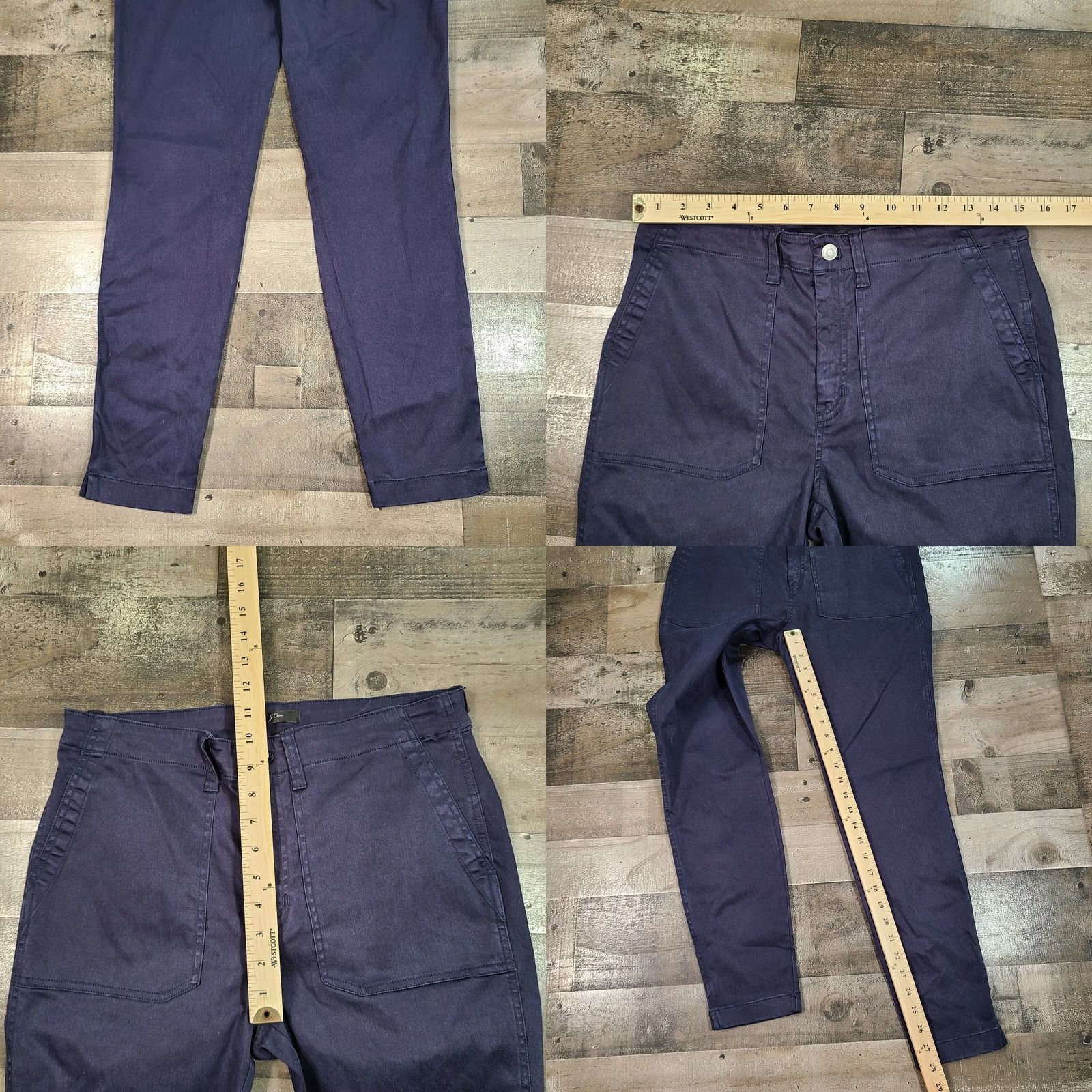J.Crew J.Crew Pants Womens Blue Chino Skinny Mid-Rise Flat Front Zip Closure Pockets 30 Size 30" / US 8 / IT 44 - 8 Thumbnail
