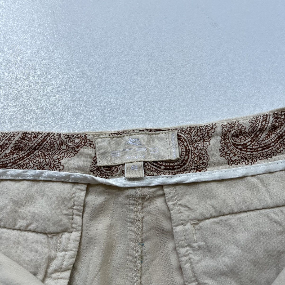Etro Etro Milano DI Striped Vintage Cotton Chino Pants Cream Size US 32 / EU 48 - 9 Thumbnail
