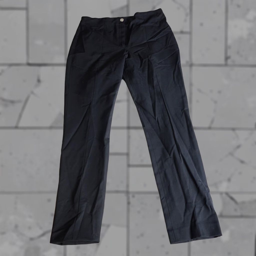 Theory Theory Pants 10 Black Ponte Trousers Flat Front Regular 27In inseam Mens Womens Girls? Size 32" / US 10 / IT 46 - 1 Thumbnail