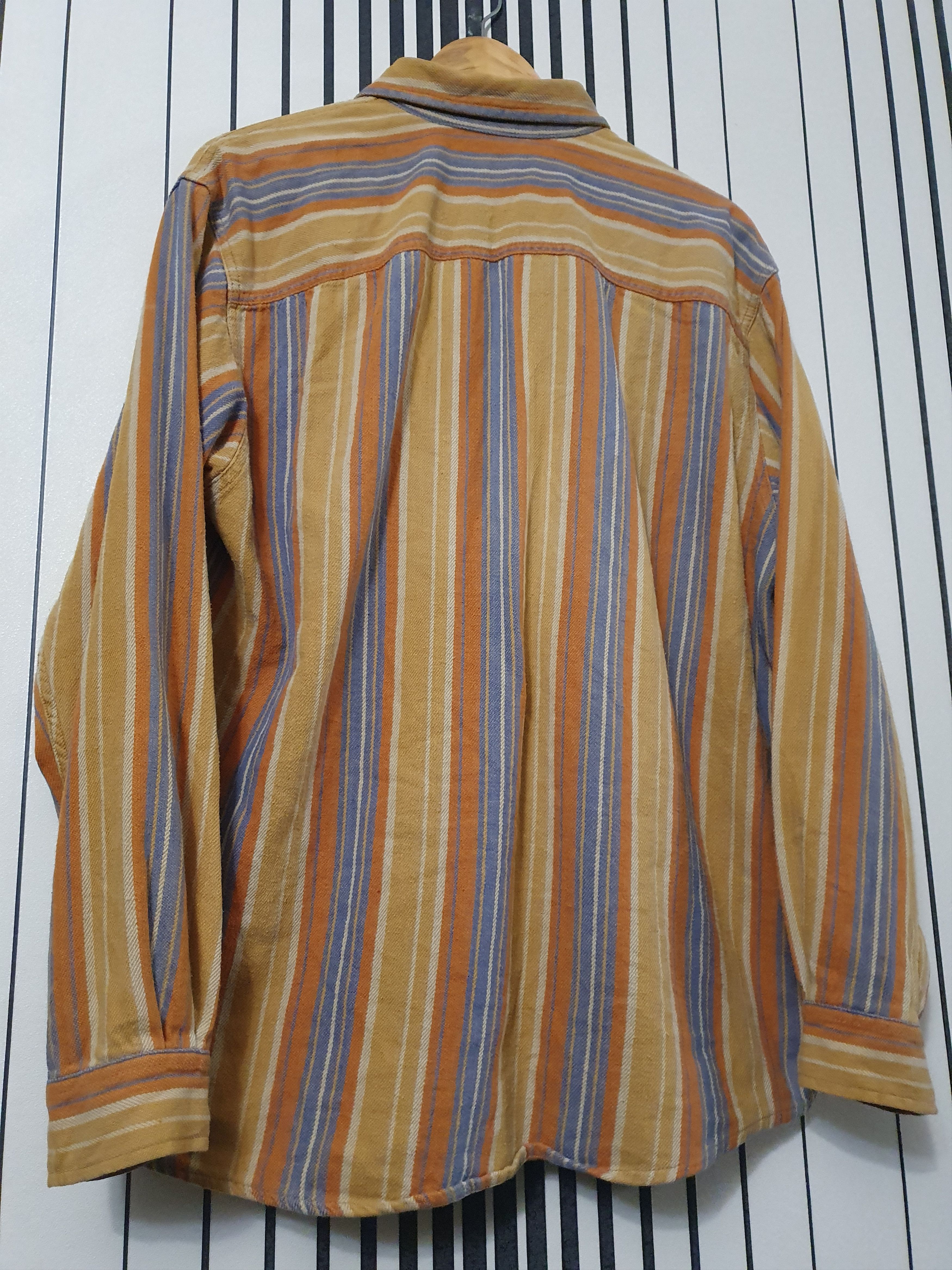 Levi's × Vintage 80's Levis Vintage Striped ZIP Double Pocket Sweatshirt Size US L / EU 52-54 / 3 - 12 Thumbnail