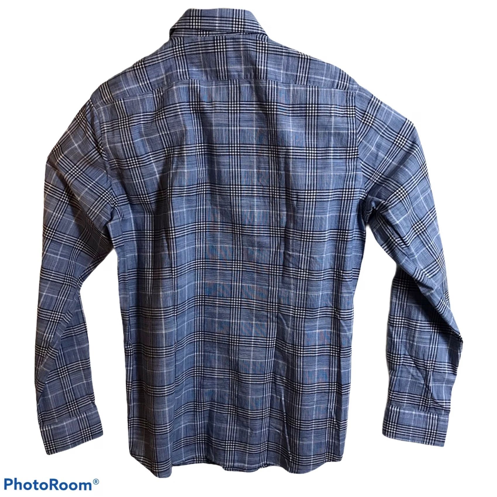 Hugo Boss BOSS Hugo Boss Shirt Mens S Blue Plaid Regular Fit Button-Up Long Sleeve Collared 100% Cotton NEW Size US S / EU 44-46 / 1 - 5 Thumbnail