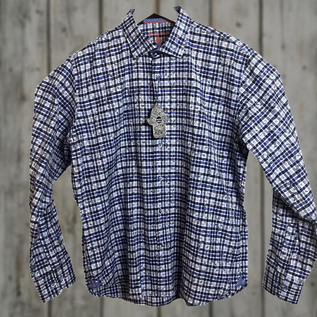 Vintage Visconti Shirt Mens Medium Blue Plaid Long Sleeve Woven 100% Cotton Button-Up Casual Size US M / EU 48-50 / 2 - 1 Thumbnail