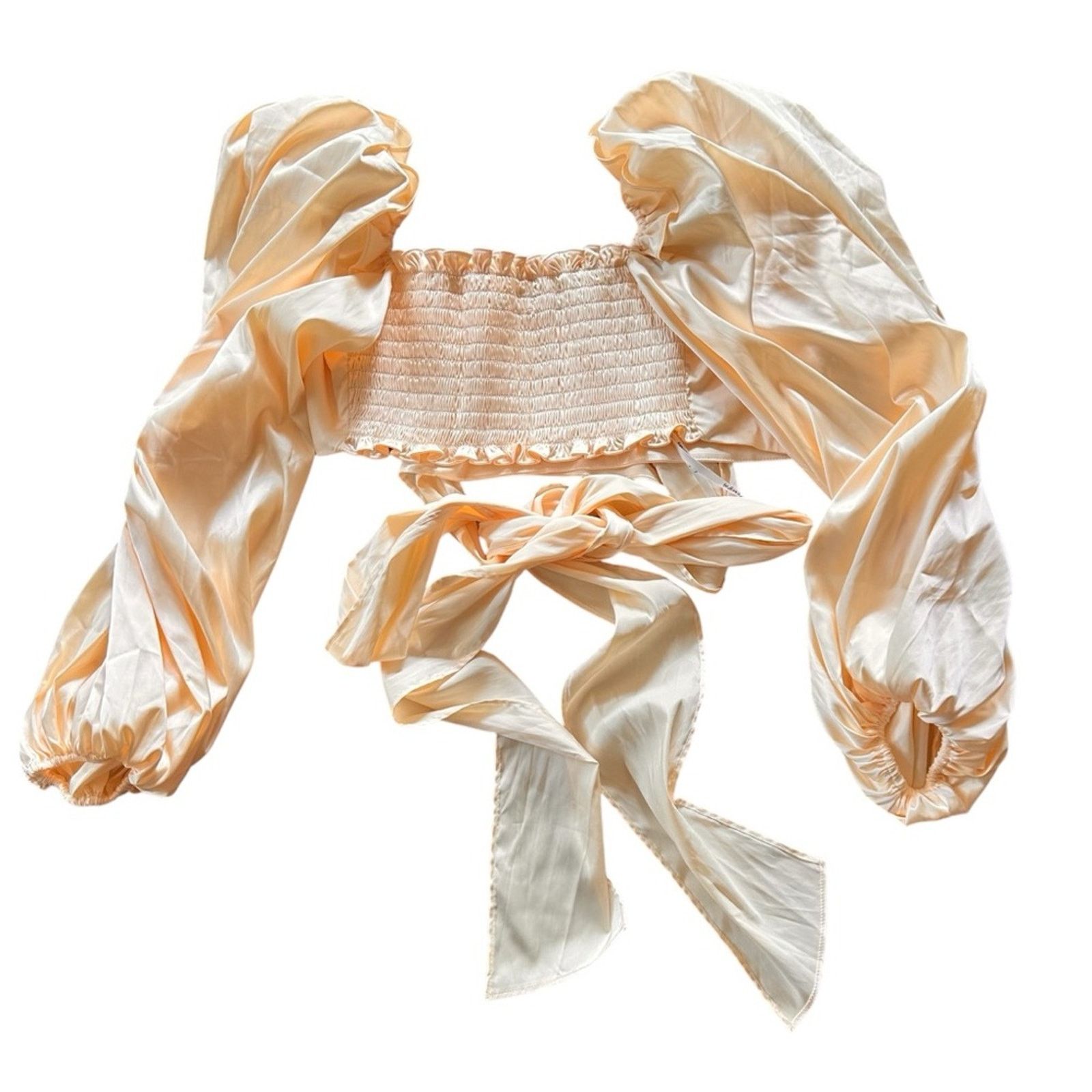 For Love & Lemons NWOT For Love & Lemons Argent Wrap Blouse – Cream – Size XS Size XS / US 0-2 / IT 36-38 - 9 Thumbnail