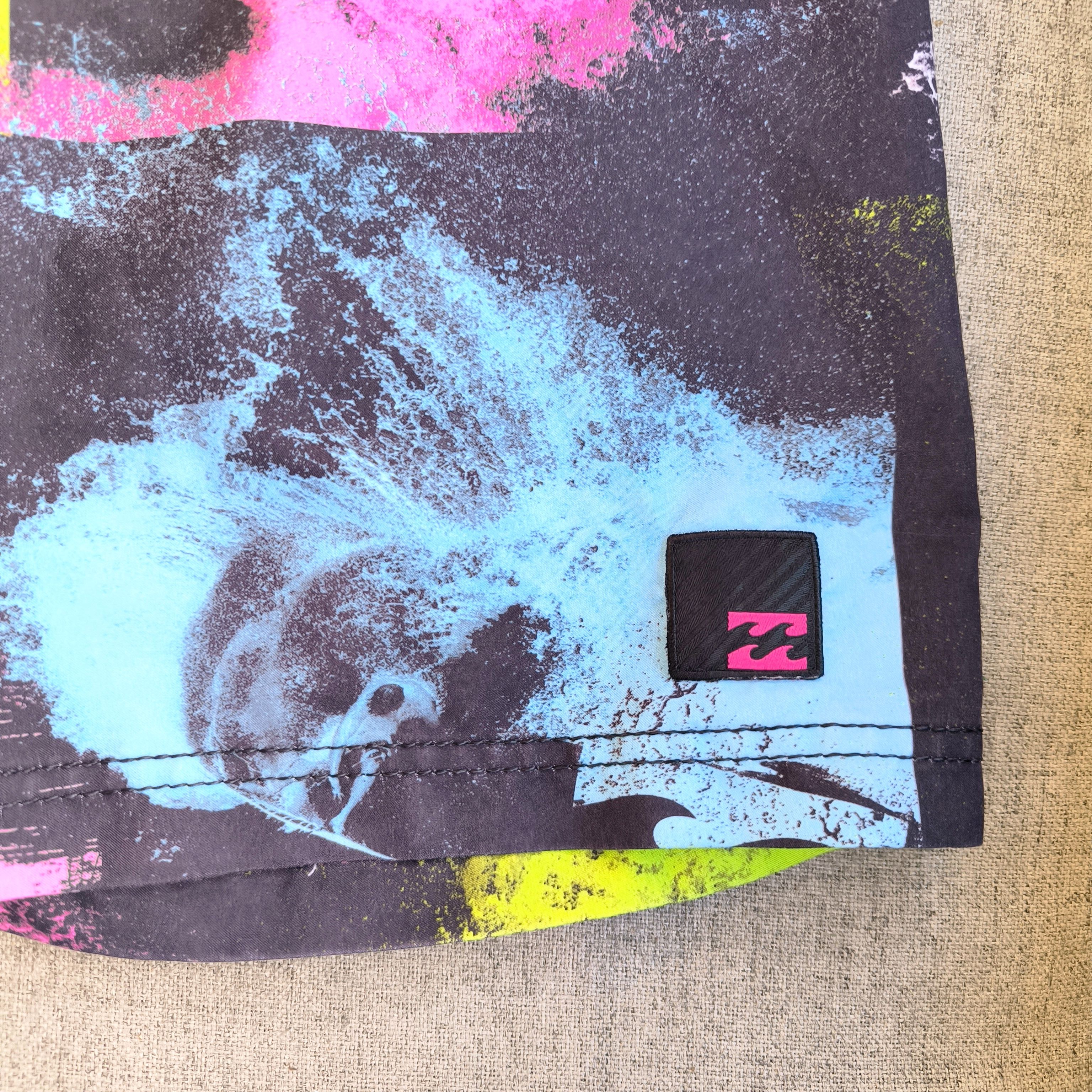 Billabong Billabong Y2K Neon Surf Board Shorts Men’s Swim Shorts Size US 32 / EU 48 - 3 Thumbnail