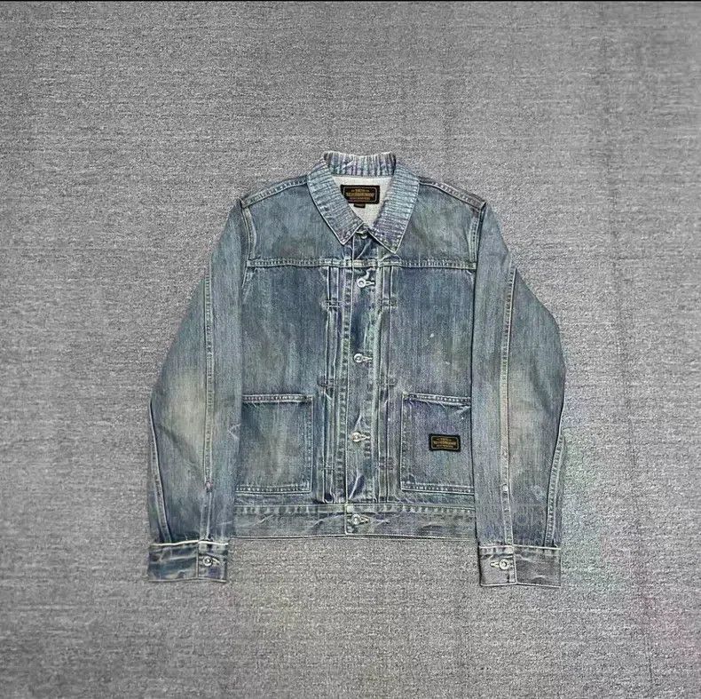 Neighborhood Neighborhood Washed Hustlas Jacket Denim Chore Paint