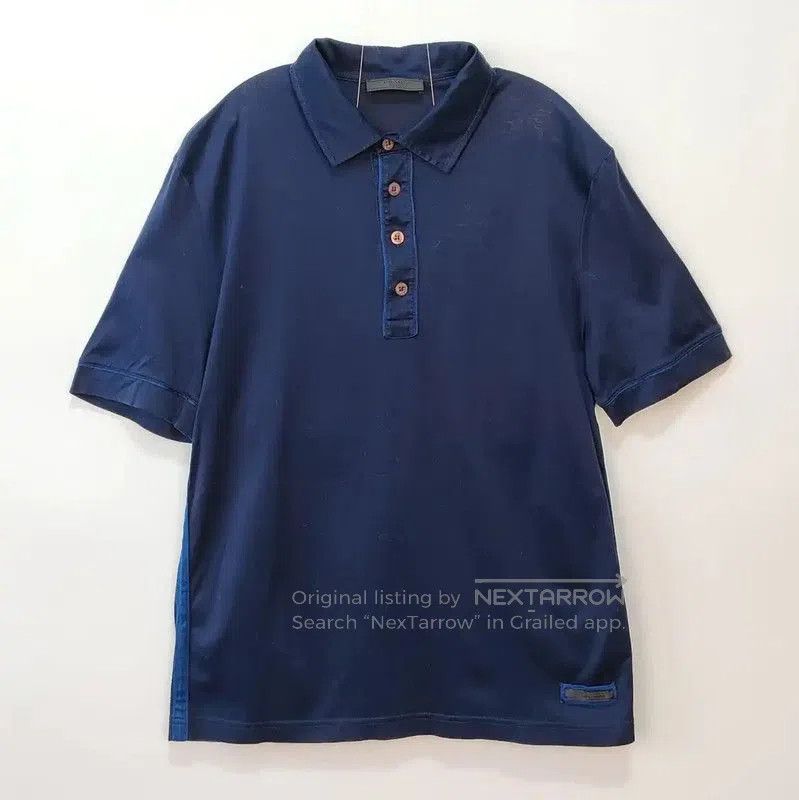 Prada Prada Men's Cotton Polo in Dark Blue. Size US L / EU 52-54 / 3 - 1 Thumbnail