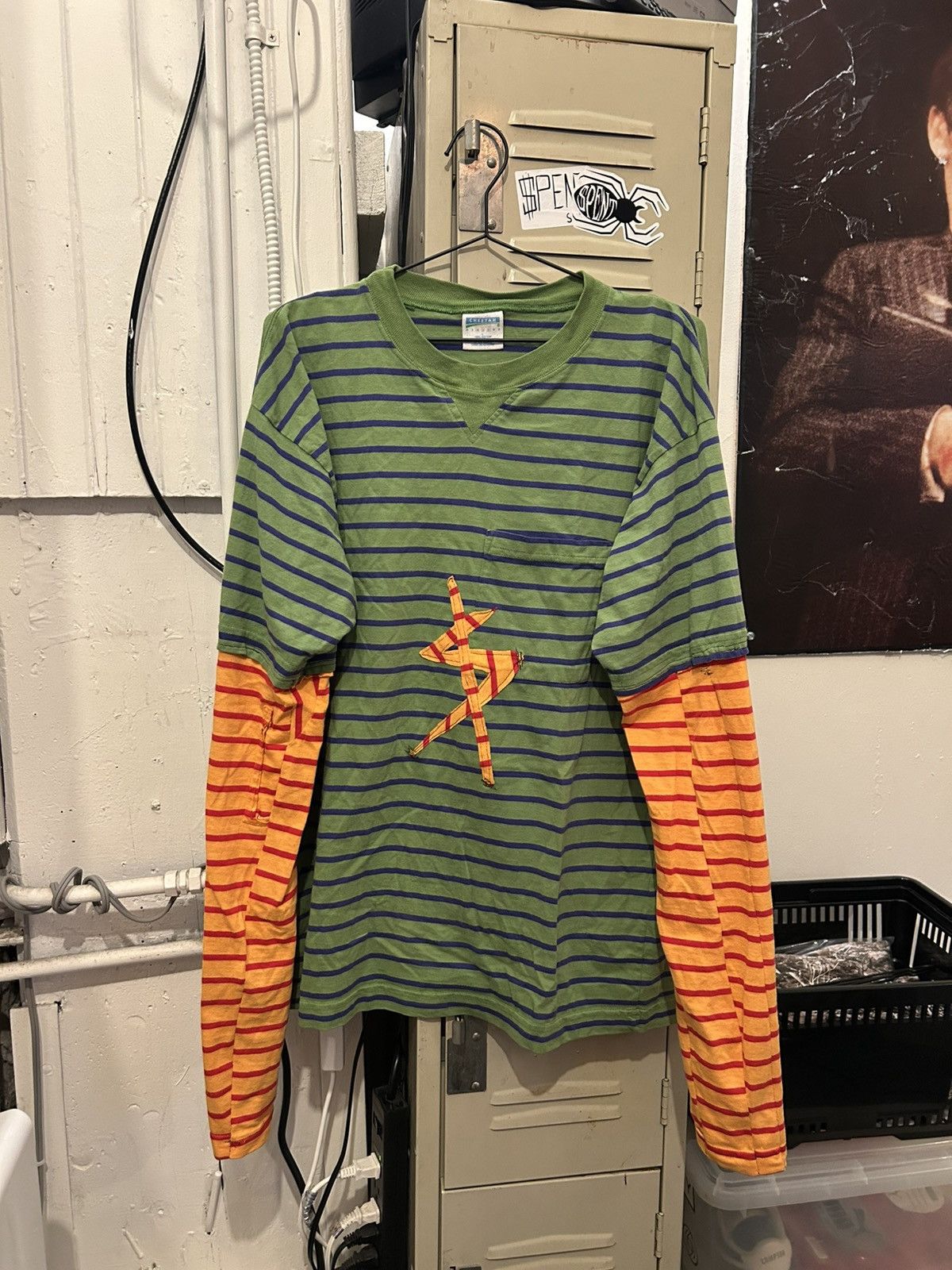 Vintage Oversized Layered Striped Longsleeve shirt Size US L / EU 52-54 / 3 - 1 Thumbnail
