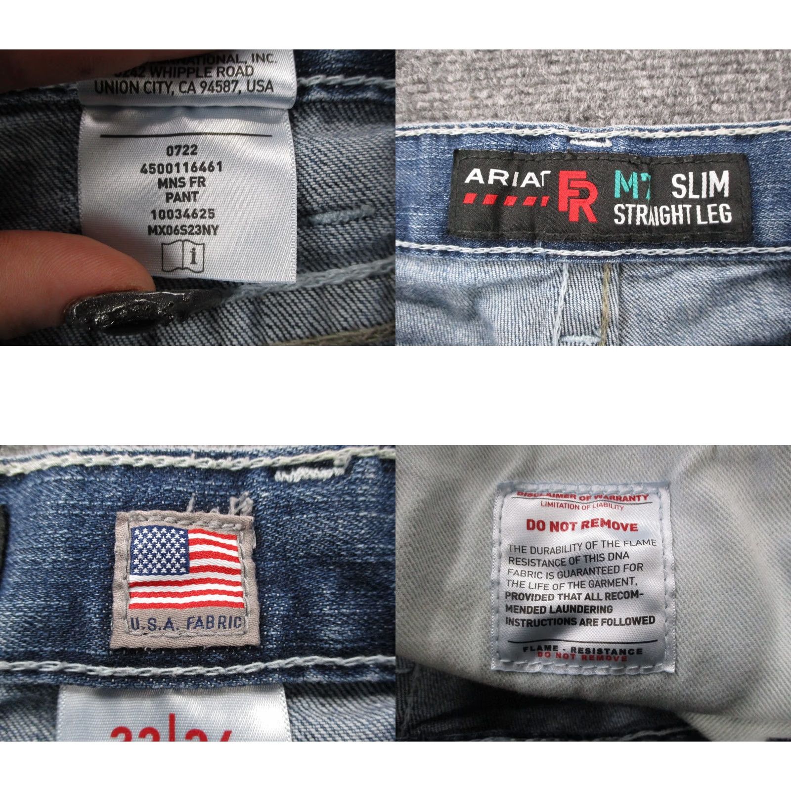Ariat Ariat Jeans Mens 32 X 34 Blue Denim M7 Slim Straight Flame-Resistant Work Jeans Size US 30 / EU 46 - 8 Thumbnail