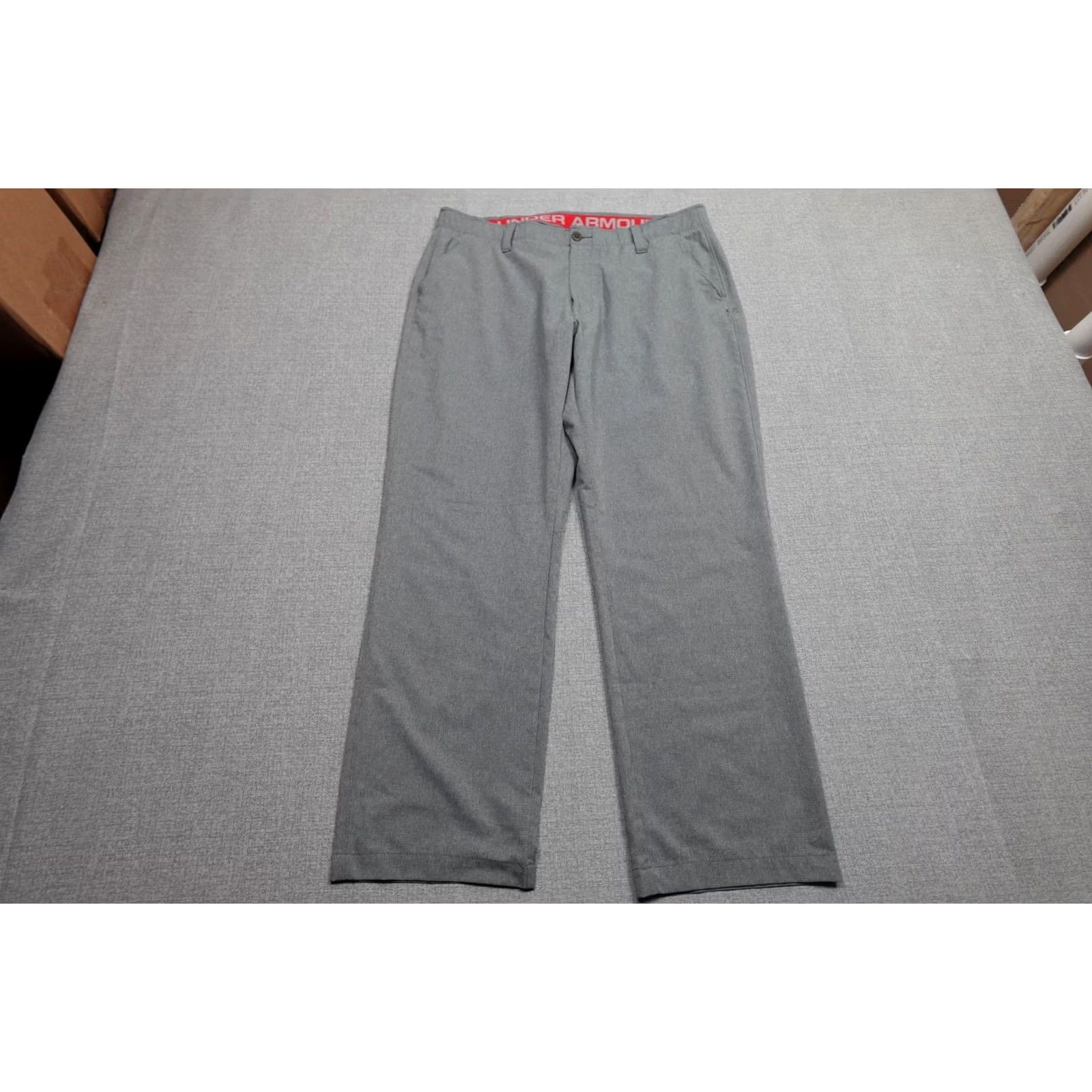 Under Armour Under Armour Golf Pants Mens 38x30 Gray Relaxed Fit Chino Stretch Microfiber Size US 38 / EU 54 - 3 Thumbnail