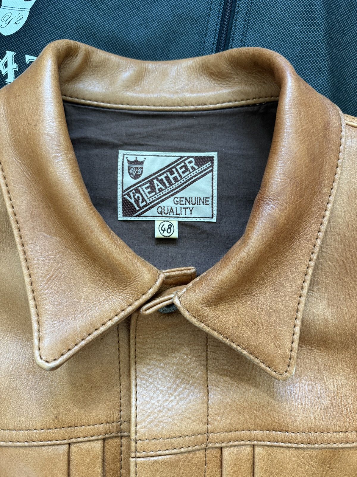 Y'2 Leather Y'2 LEATHER TAN HORSE HIDE TYPE 1 JACKET Size US XL / EU 56 / 4 - 3 Thumbnail