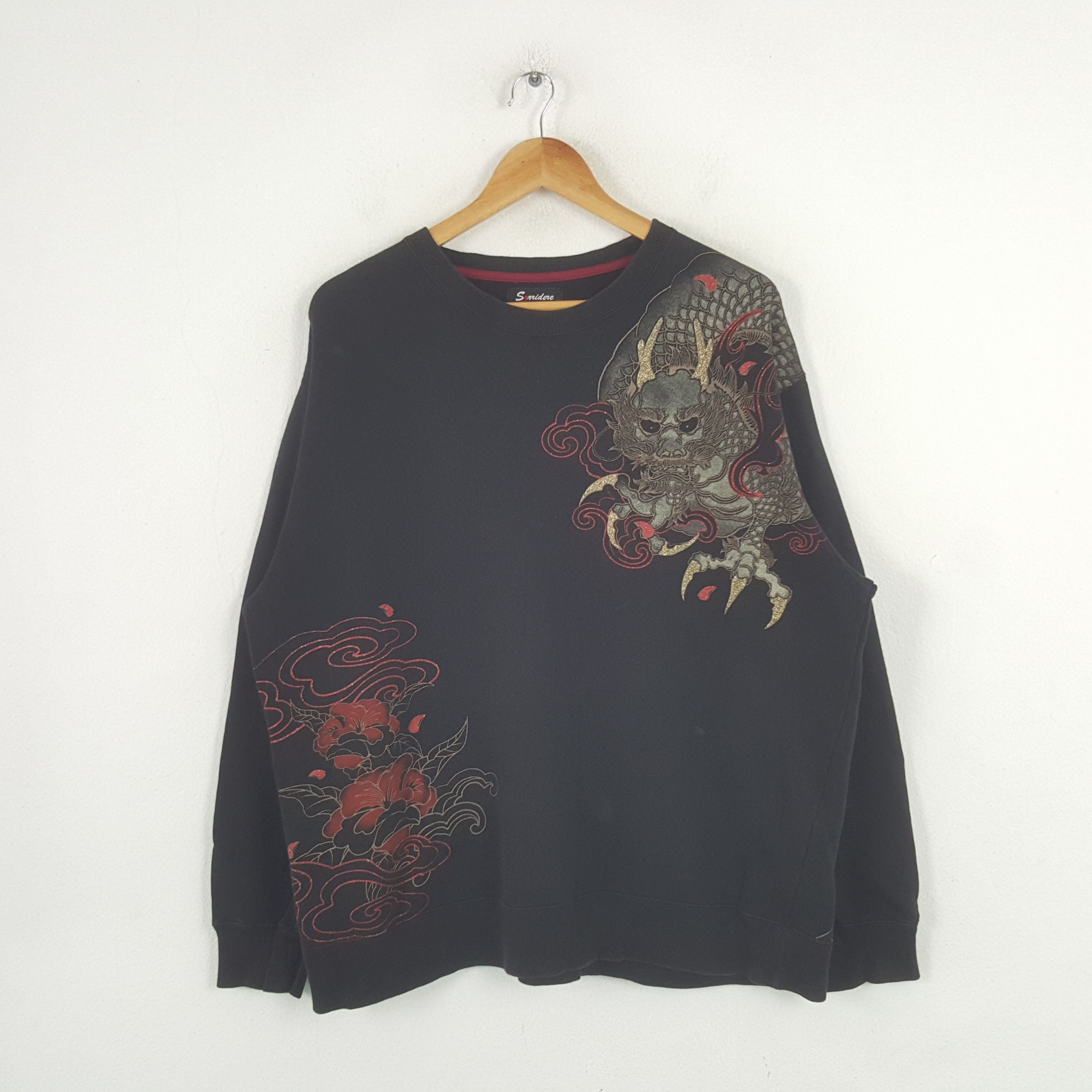 Other Vintage Sorridere Japanese Brand Dragon Sweatshirt C291N25 Size US XL / EU 56 / 4 - 3 Thumbnail