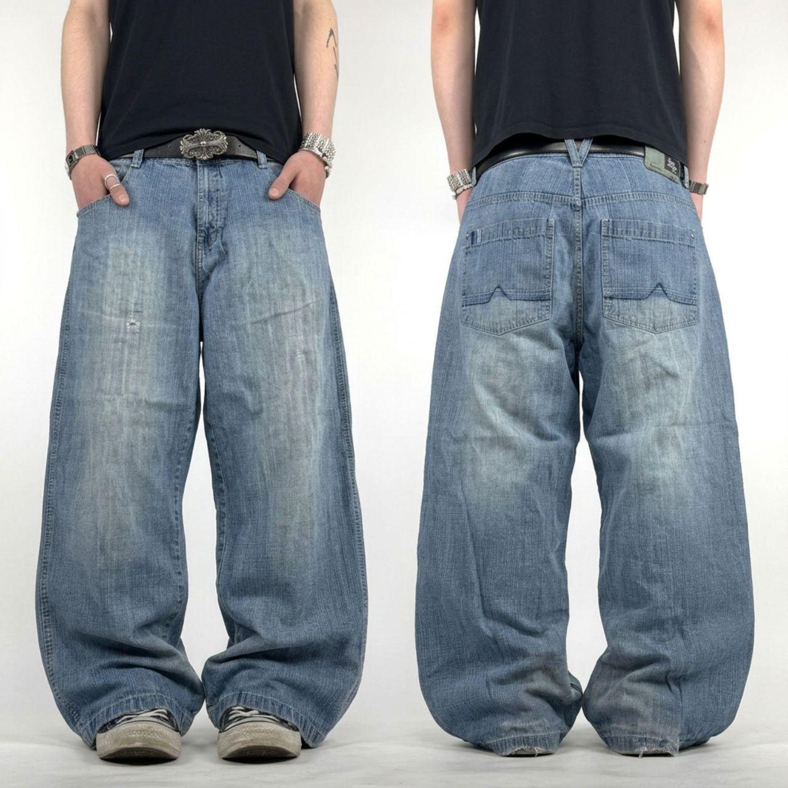 JNCO × Southpole × Vintage Vintage y2k faded grunge archive baggy wide leg skater jeans Size US 36 / EU 52 - 1 Thumbnail