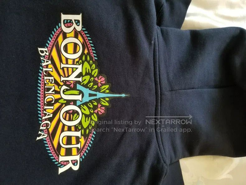 Balenciaga Balenciaga Deep Blue Eiffel Tower Sweatshirt S Size Size US S / EU 44-46 / 1 - 4 Thumbnail