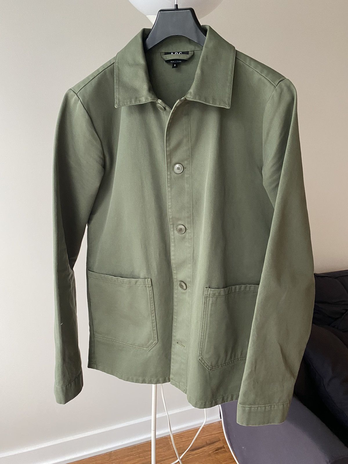 image of A P C Kerlouan Jacket Green Small, Men's