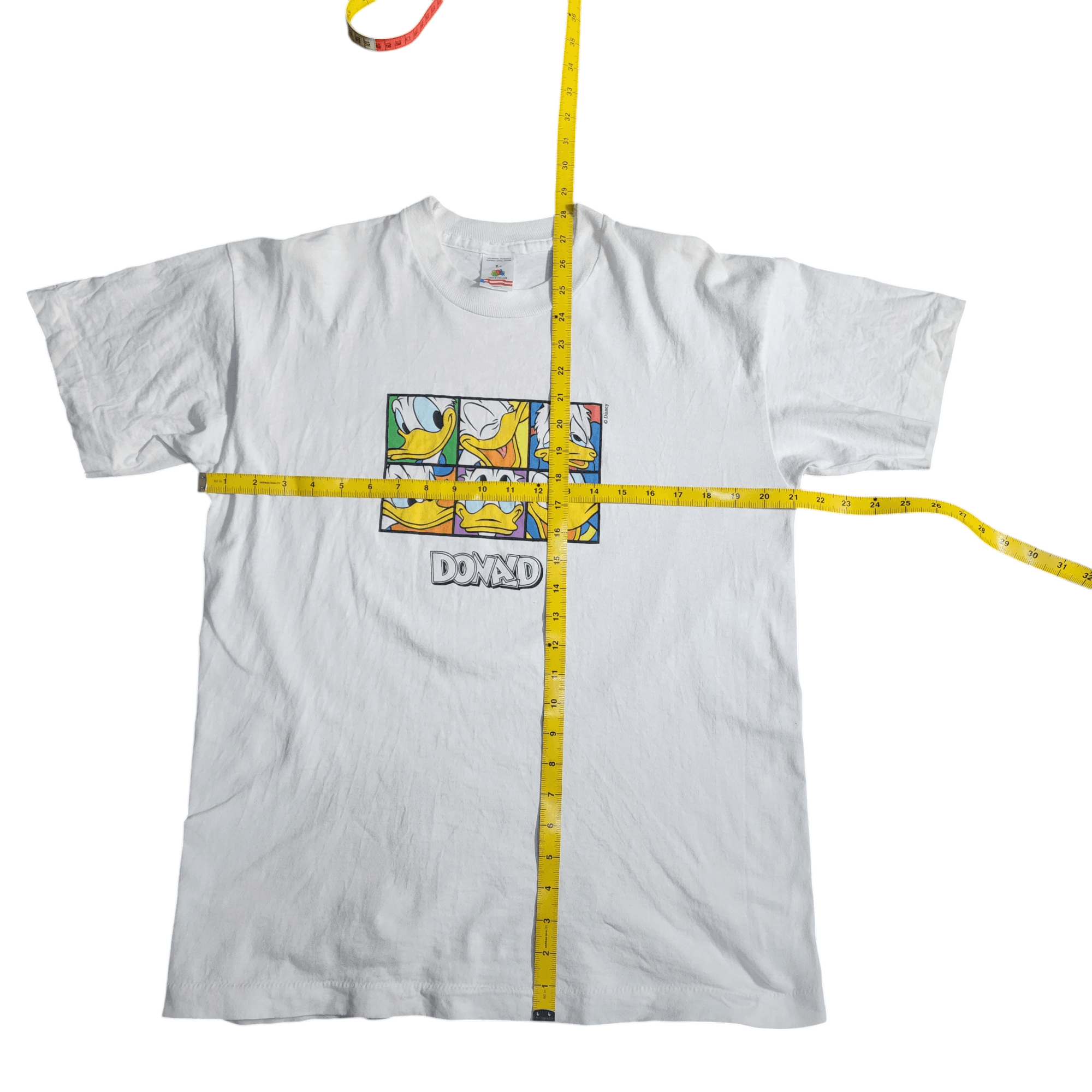 Disney × Fruit Of The Loom × Vintage Vintage Disney Donald Duck FoTL shirt 90s tees Size US L / EU 52-54 / 3 - 8 Thumbnail