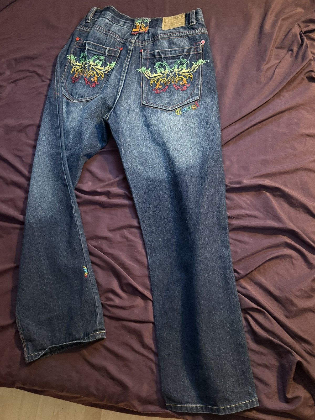Coogi Coogi blue jeans rasta pattern vintage Size US 34 / EU 50 - 2 Thumbnail