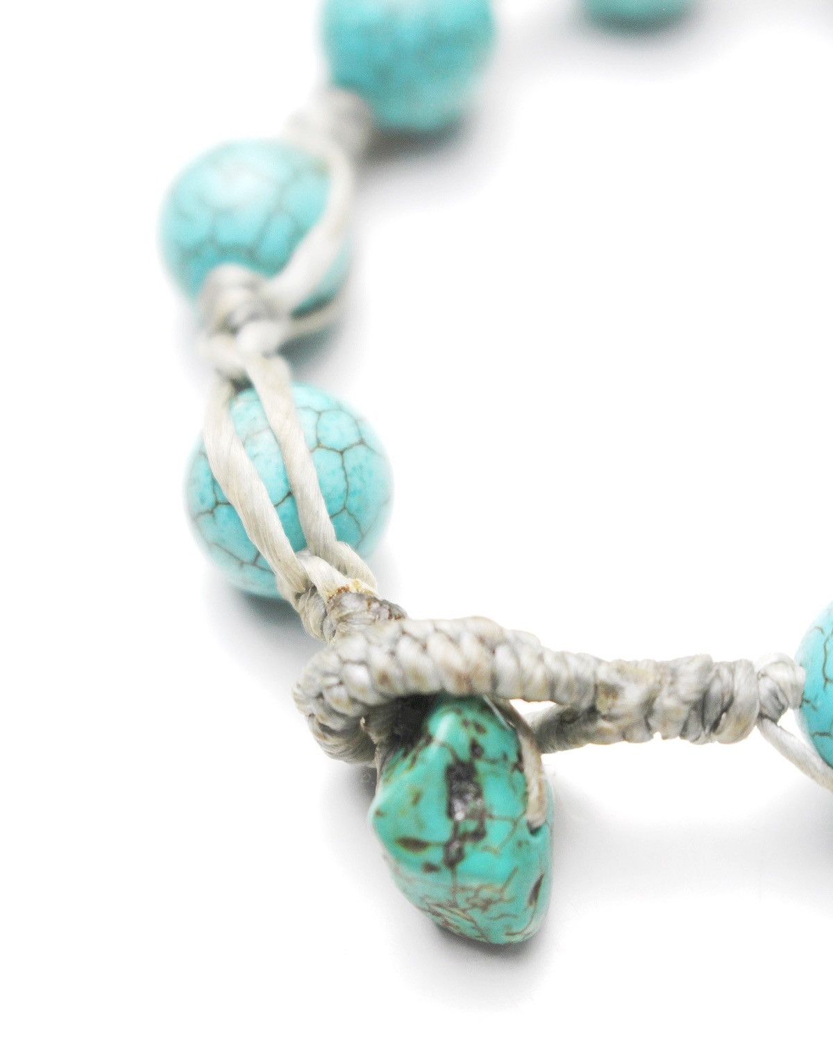 Native 2000S JAPANESE HANDMADE TURQUOISE MACRAME BRACELET Size ONE SIZE - 5 Thumbnail