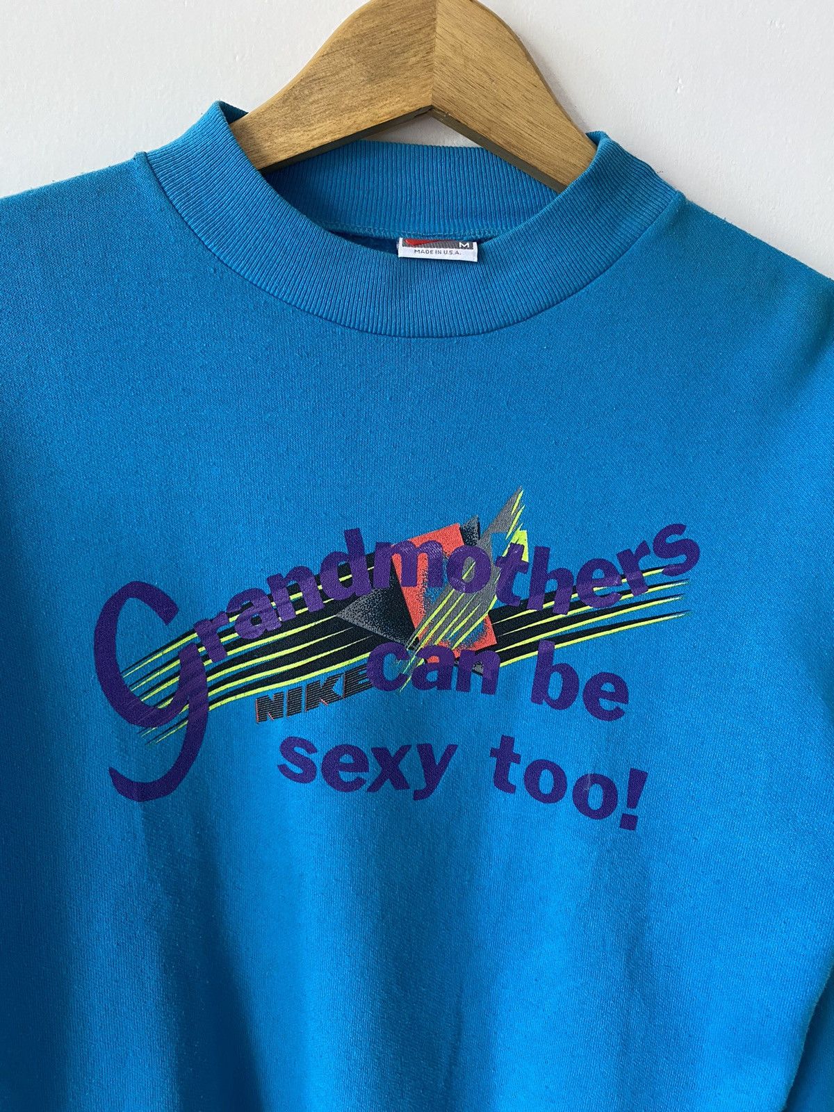 Nike × Vintage Vintage 80s Nike Crewneck Sweatshirt Size US M / EU 48-50 / 2 - 2 Thumbnail