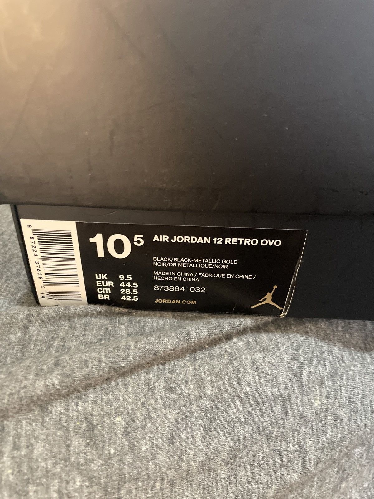 Jordan Brand Air Jordan 12 OVO Black Size 12 Size US 10.5 / EU 43-44 - 9 Thumbnail