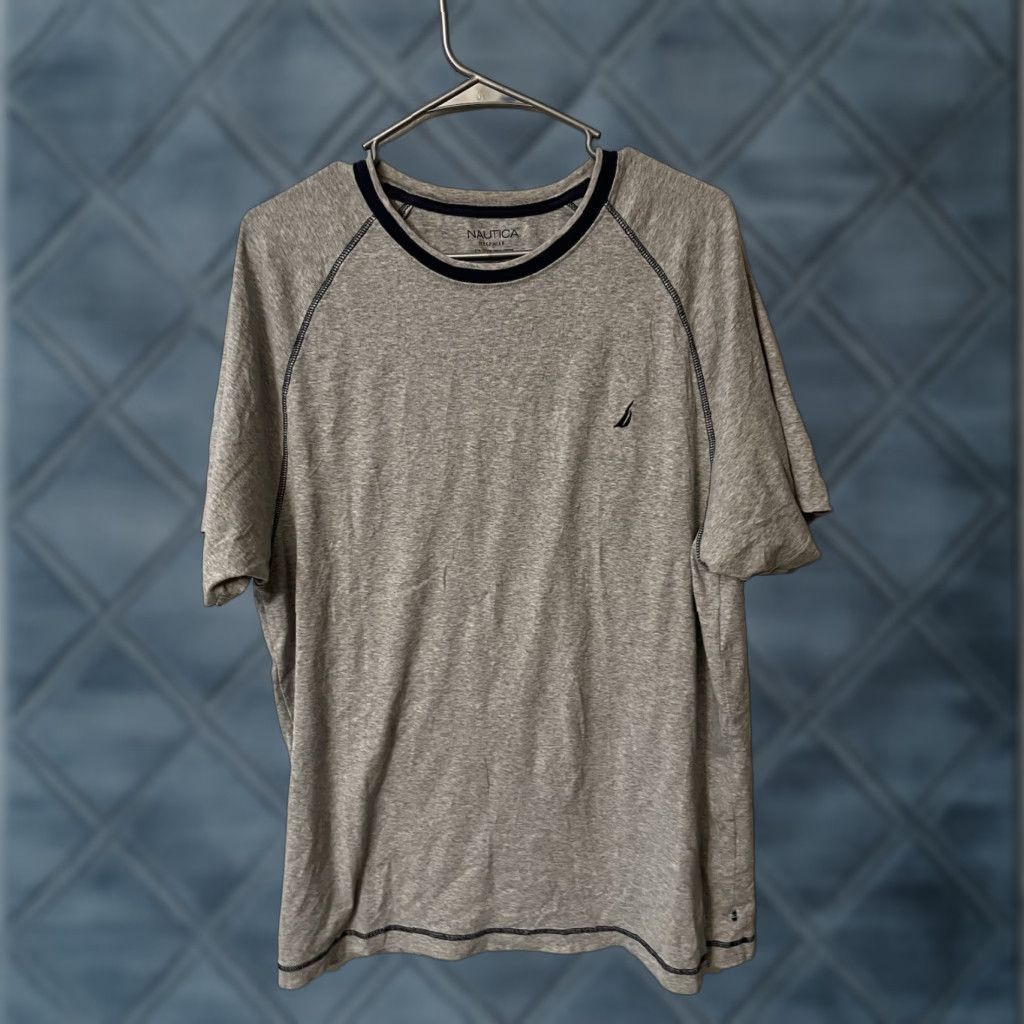 Nautica Nautica Men's Stretch Crew Neck Gray Solid T-Shirts Size Large Sleepwear Size US L / EU 52-54 / 3 - 1 Thumbnail