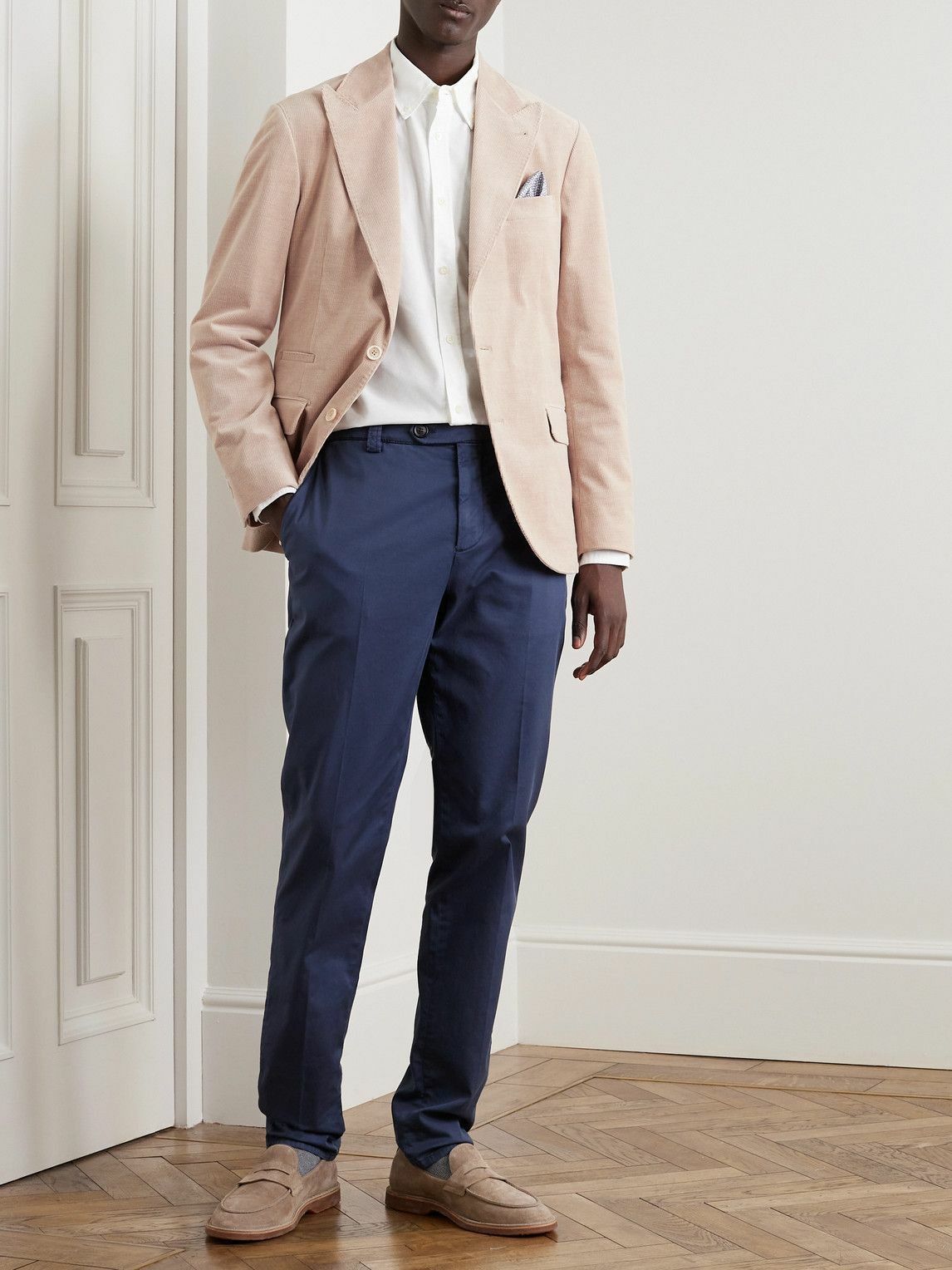 Brunello Cucinelli o1y0526 Single-breasted Blazer in Beige Size US M / EU 48-50 / 2 - 2 Thumbnail