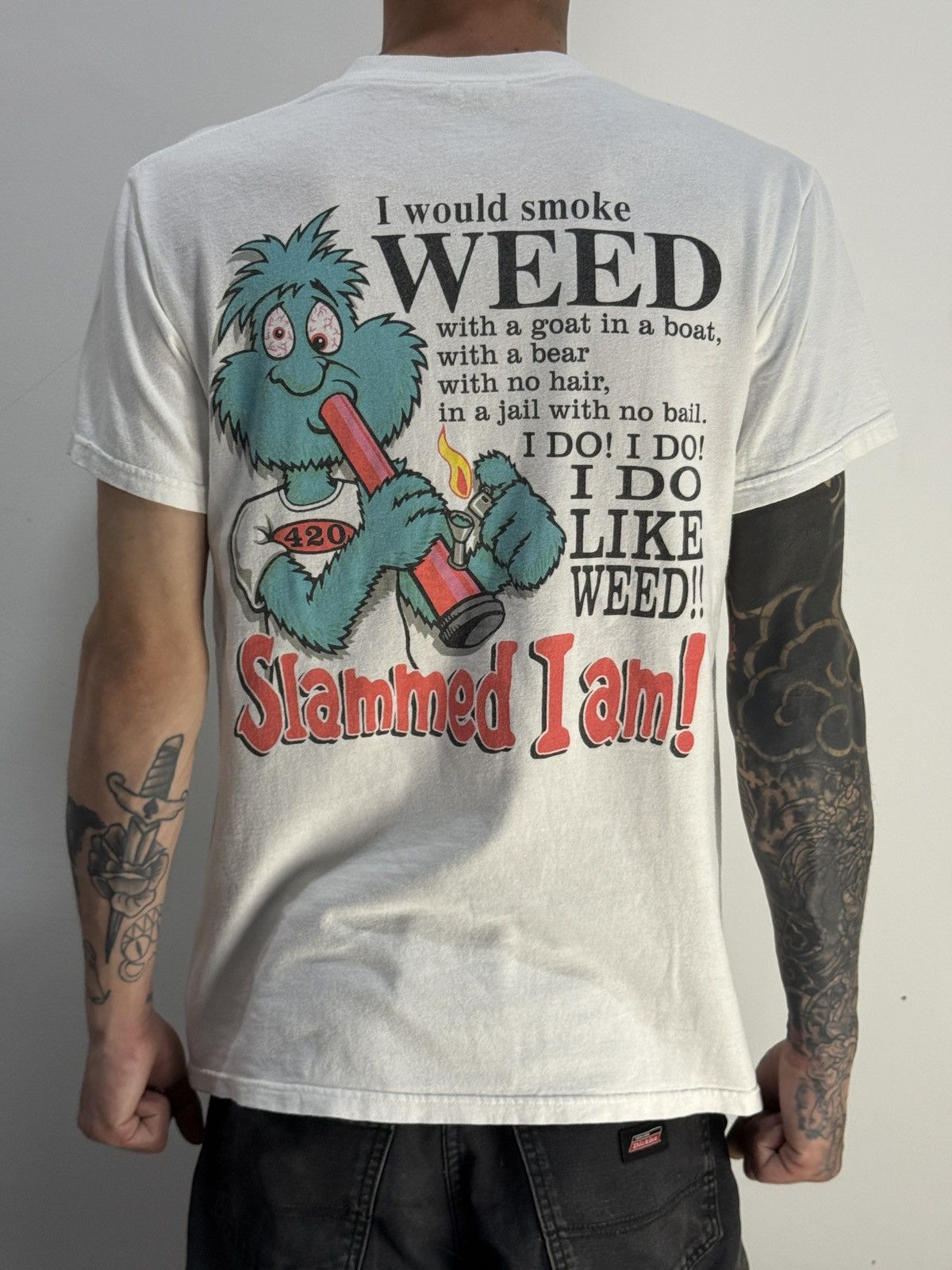 Vintage Vintage 2000’ Slammed Smoke Bong Tshirt Size US M / EU 48-50 / 2 - 1 Thumbnail