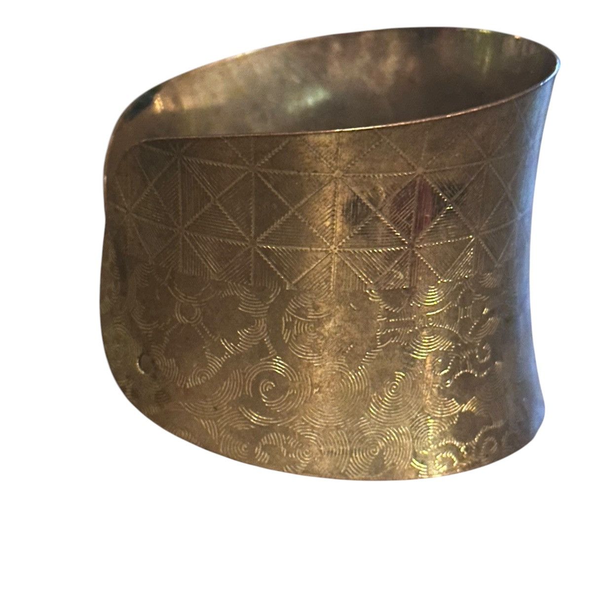 Vintage Vintage wide brass cuff bracelet Size ONE SIZE - 4 Thumbnail