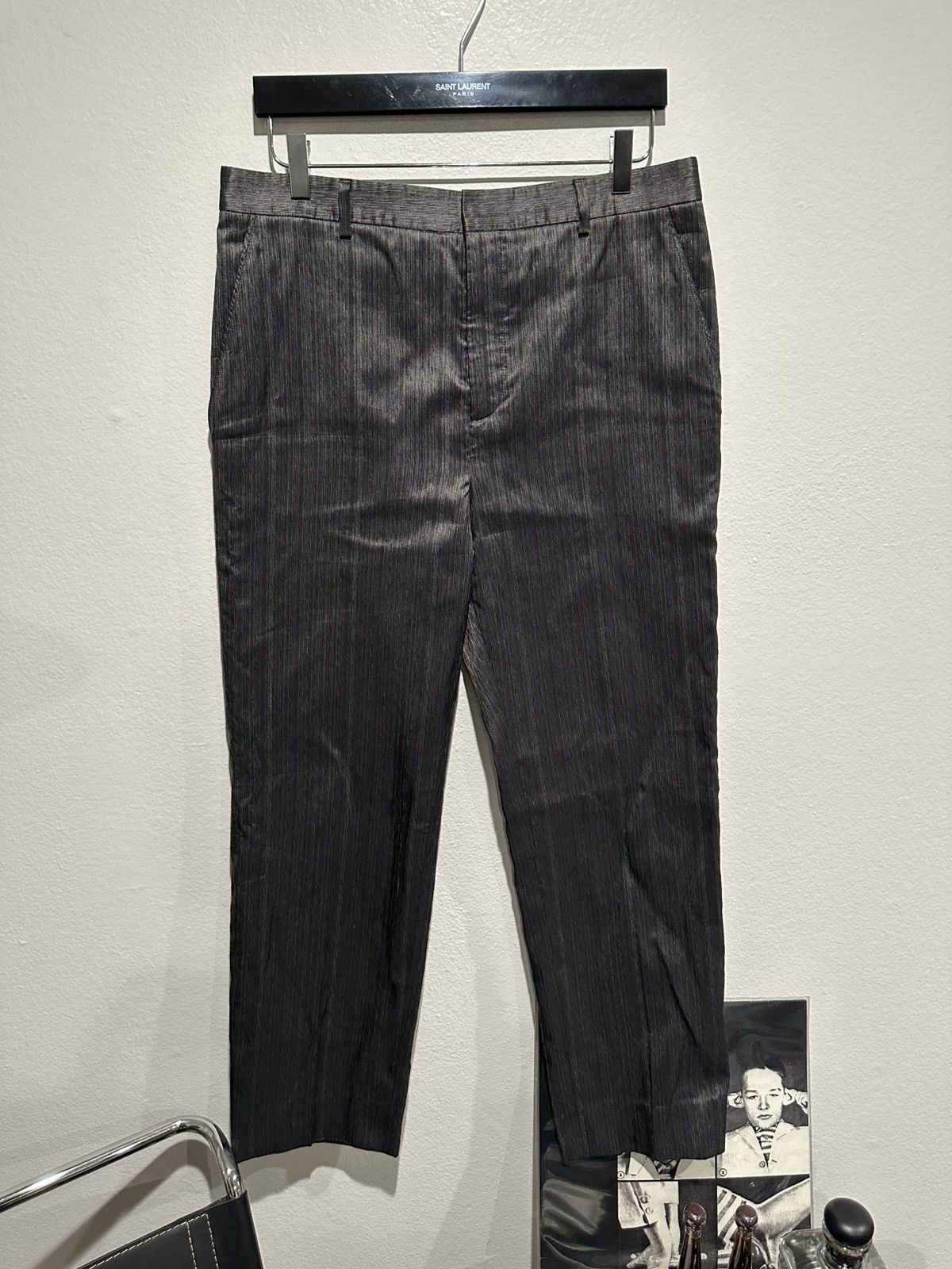 Saint Laurent Paris VIP Sample Shantung Flamme Silk Trousers 48 Size US 32 / EU 48 - 1 Thumbnail