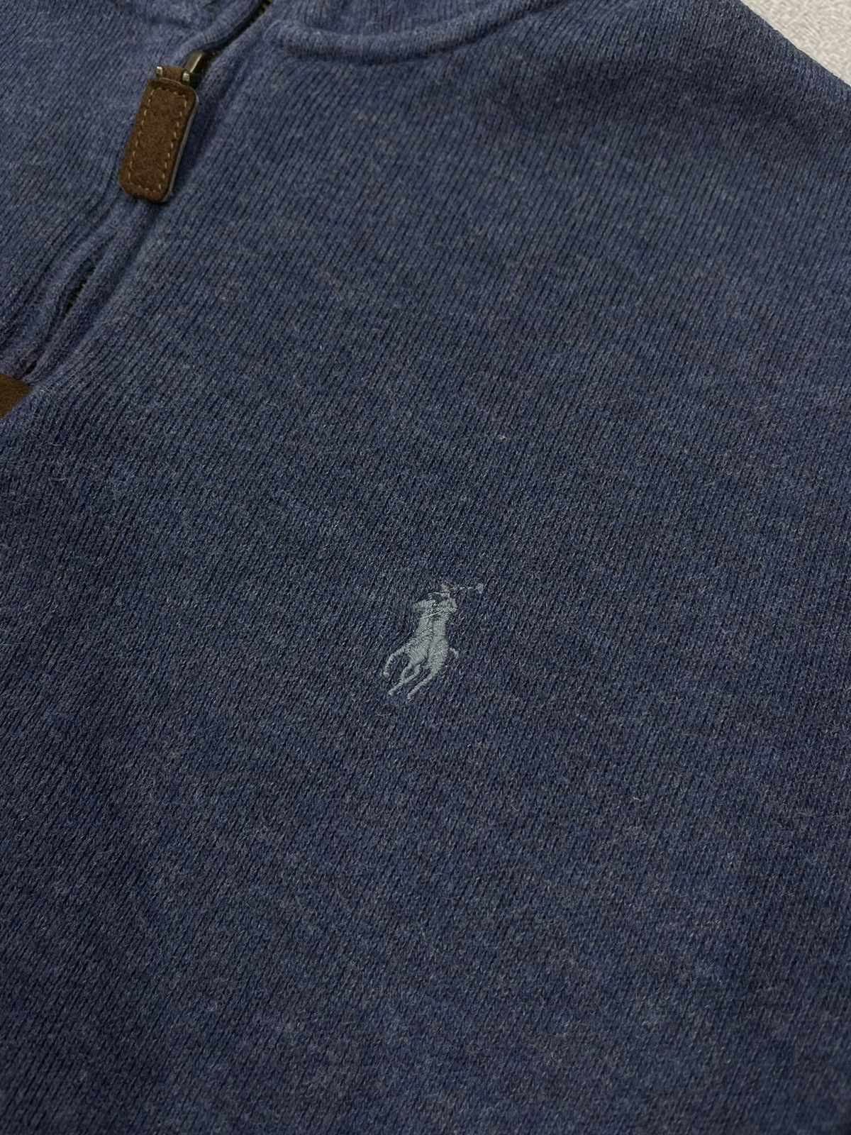 Polo Ralph Lauren Mens Polo Ralph Lauren 1/4 Half Zip Sweater Blue Rugby Y2K Size US M / EU 48-50 / 2 - 6 Thumbnail